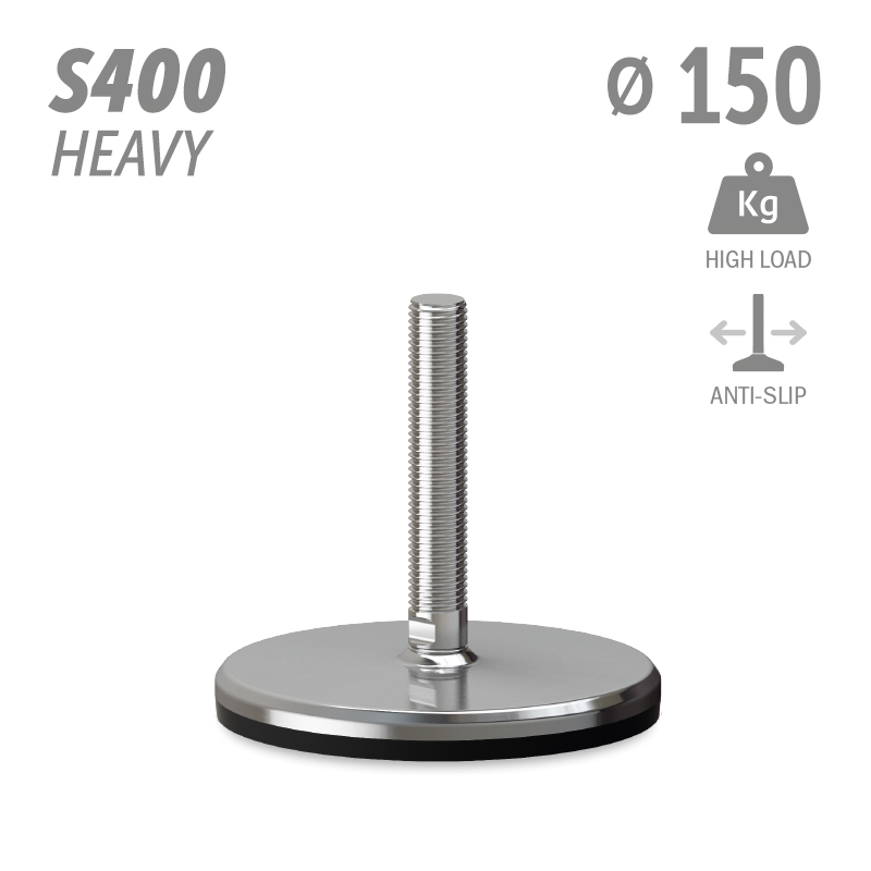 水平调整脚S400加强型系列 防滑 高载荷 直径150