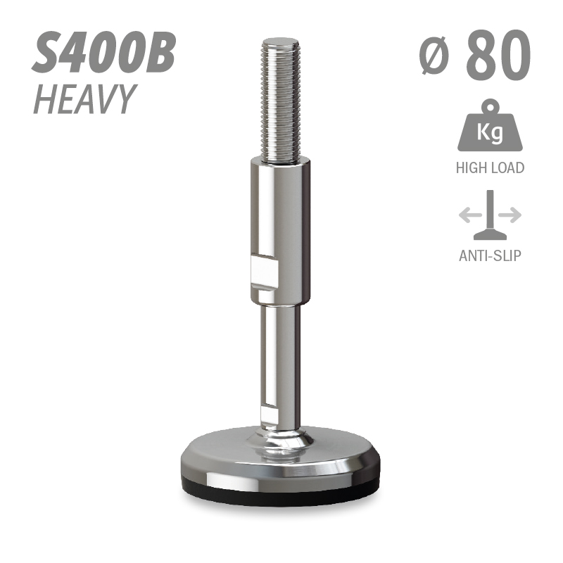 水平调整脚S400B加强型系列 防滑 高载荷 直径80