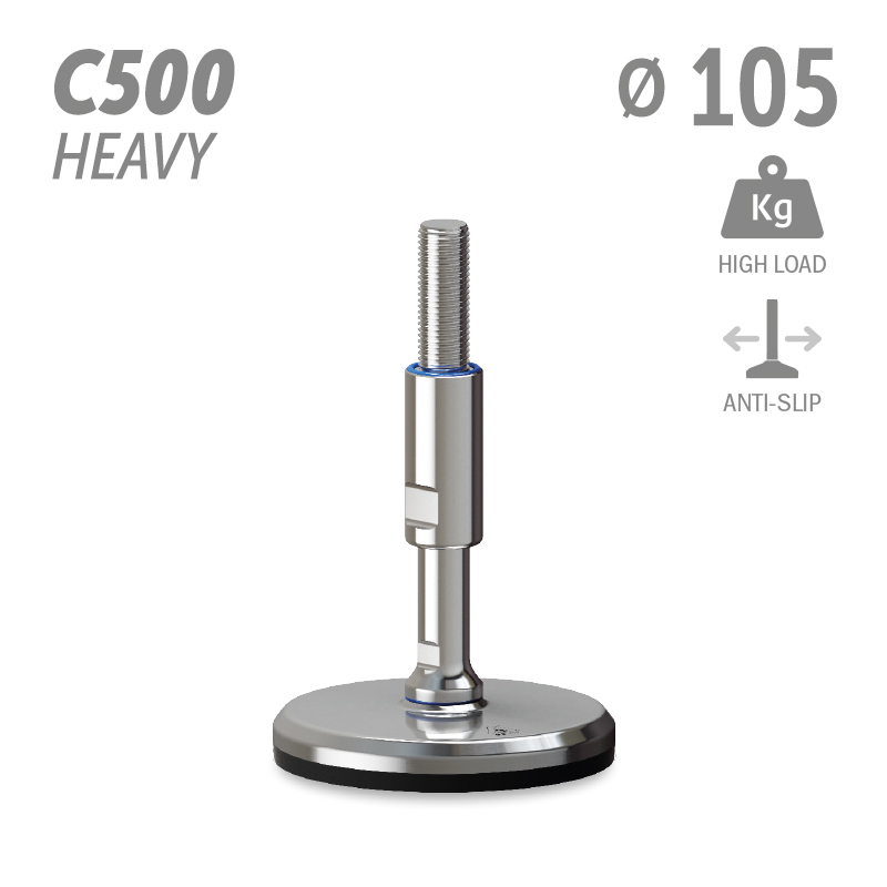 水平调整脚C500加强型系列 防滑 高载荷 直径105