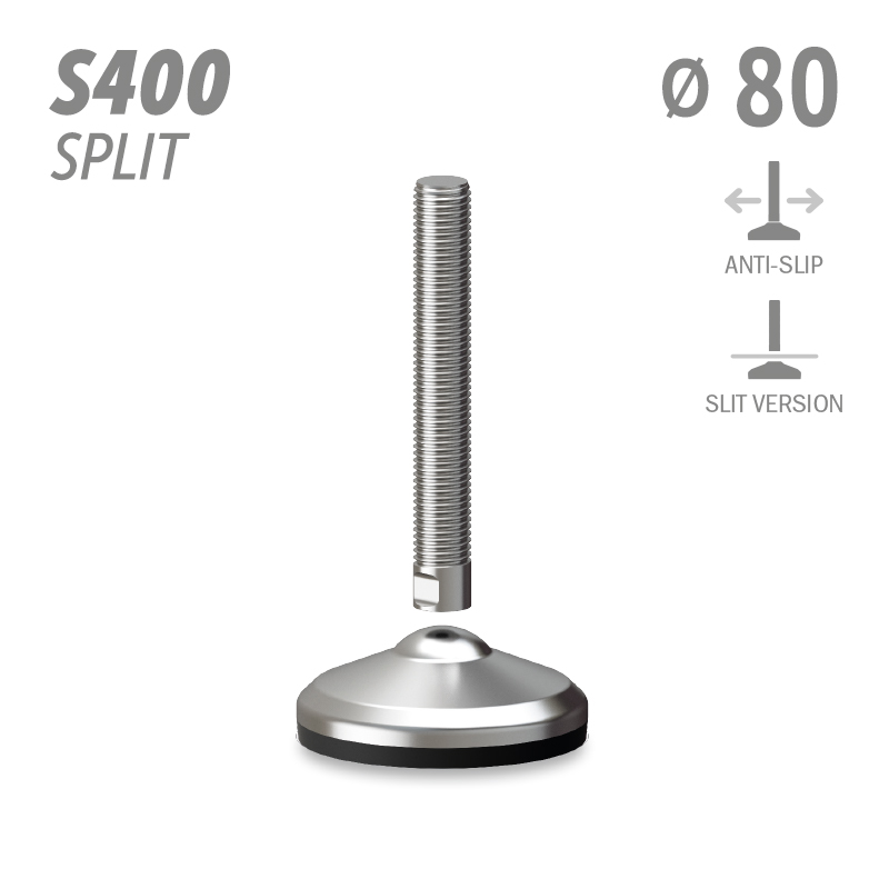 水平调整脚S400分体版本系列 防滑 直径80
