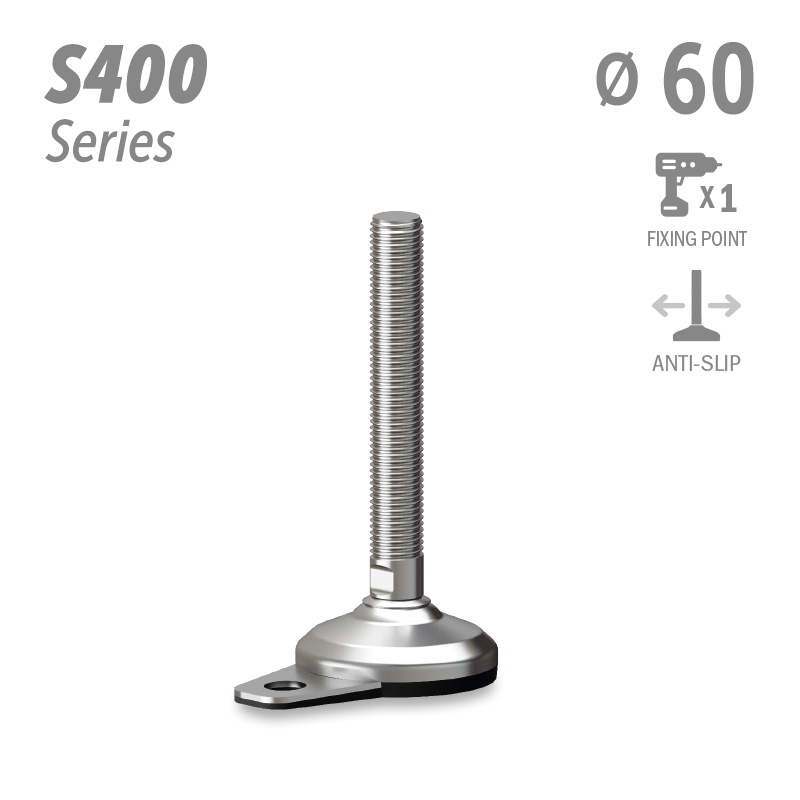 水平调整脚S400系列 防滑 1固定孔 直径60