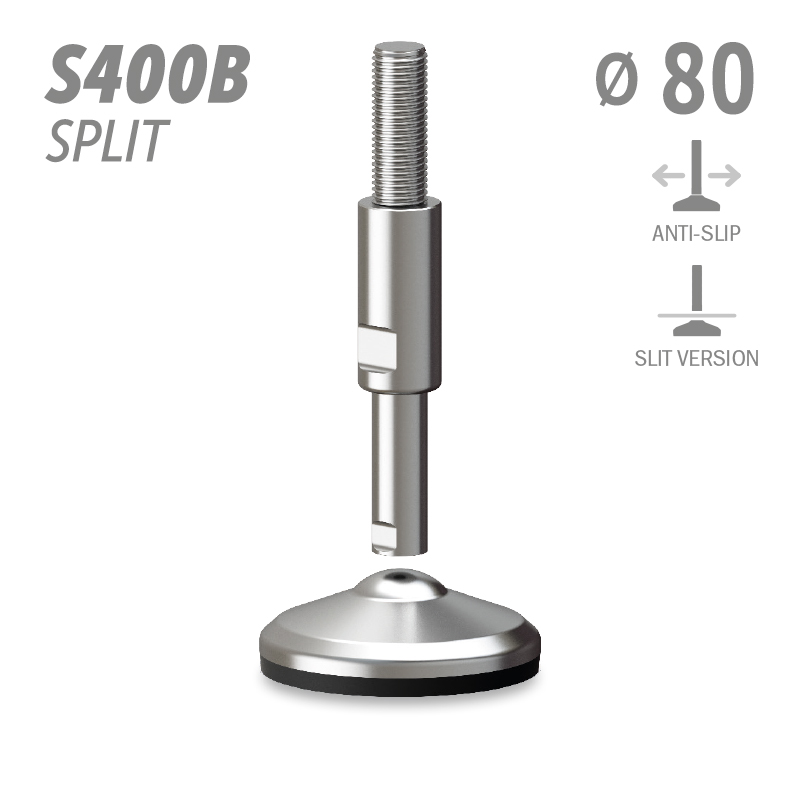 水平调整脚S400B分体版本系列 防滑 直径80