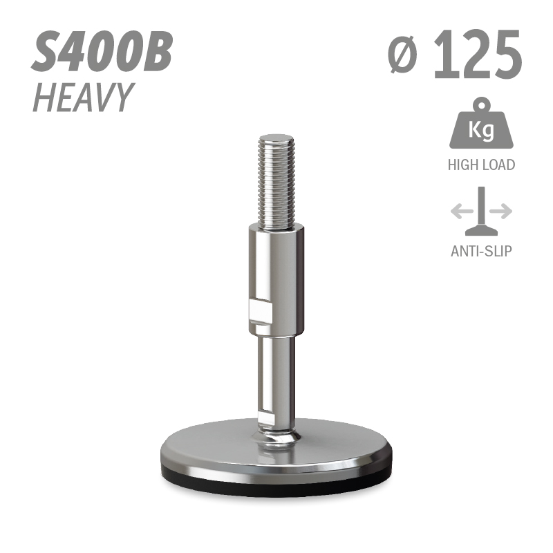 水平调整脚S400B加强型系列 防滑 高载荷 直径125