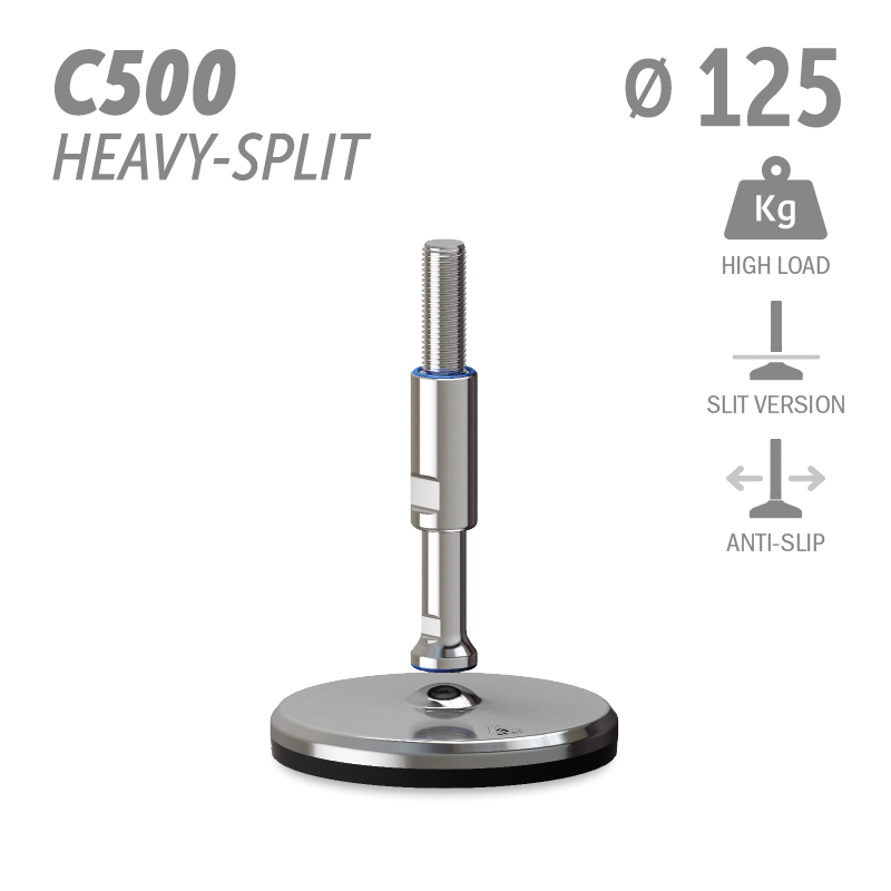 水平调整脚C500加强型分体式版本系列 防滑 高载荷 直径125