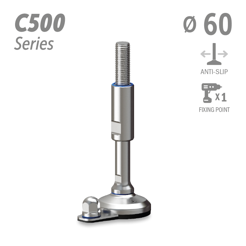 水平调整脚C500系列 防滑 1固定孔 直径60