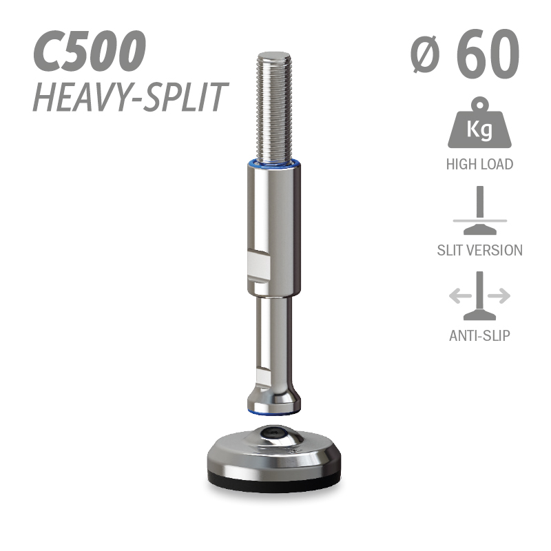 水平调整脚C500加强型分体式版本系列 防滑 高载荷 直径60