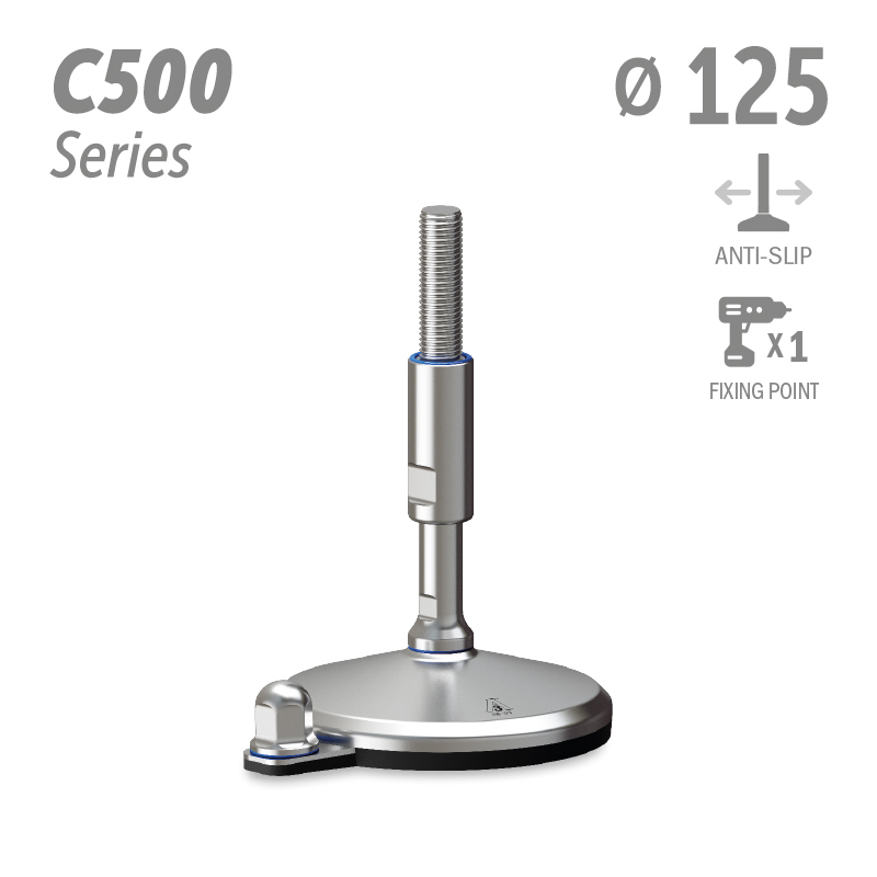 水平调整脚C500系列 防滑 1固定孔 直径125