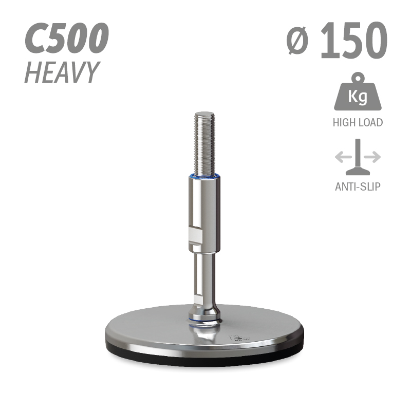 水平调整脚C500加强型系列 防滑 高载荷 直径150