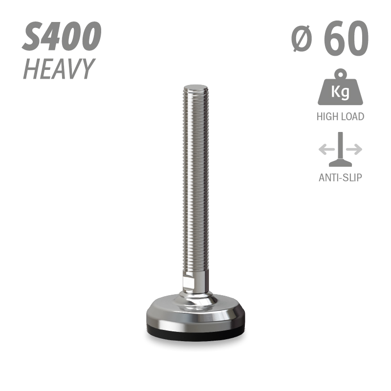 水平调整脚S400加强型系列 防滑 高载荷 直径60