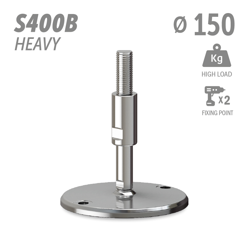 水平调整脚S400B加强型系列 高载荷 2固定孔 直径150
