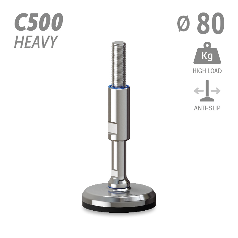 水平调整脚C500加强型系列 防滑 高载荷 直径80