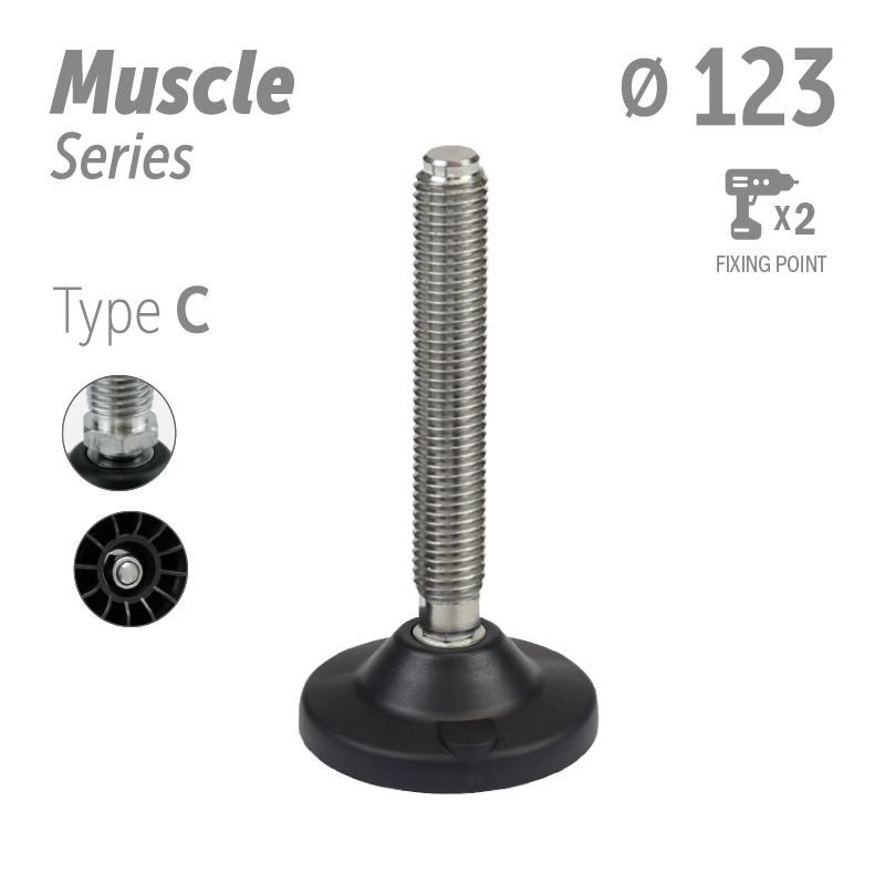 水平调整脚强力系列类型C 2固定孔 直径123