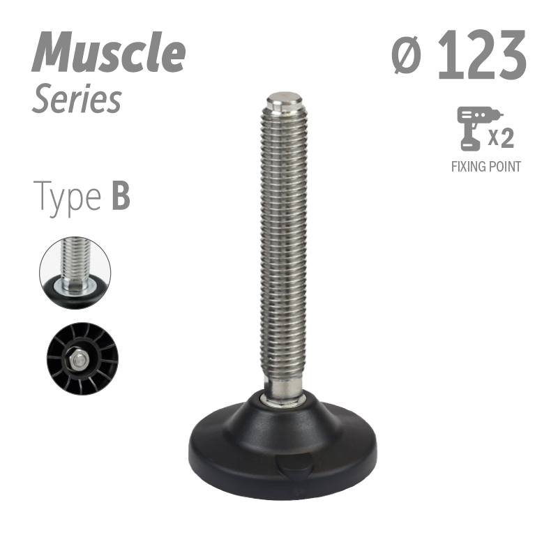 水平调整脚强力系列类型B 2固定孔 直径123