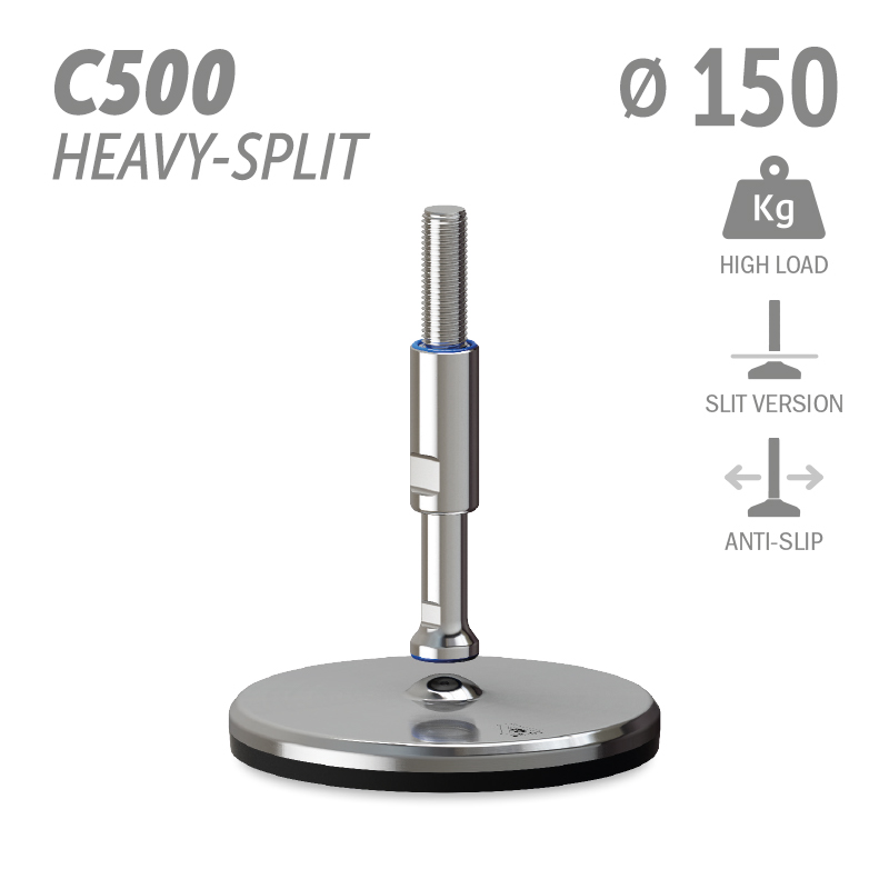 水平调整脚C500加强型分体式版本系列 防滑 高载荷 直径150