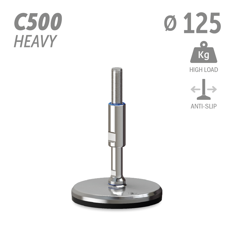水平调整脚C500加强型系列 防滑 高载荷 直径125