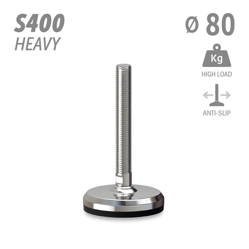 水平调整脚S400加强型系列 防滑 高载荷 直径80