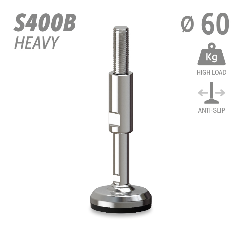 水平调整脚S400B加强型系列 防滑 高载荷 直径60