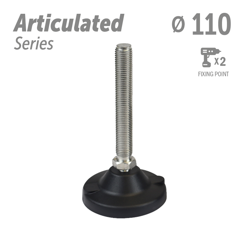 水平调整脚铰接式系列 2固定孔 直径110