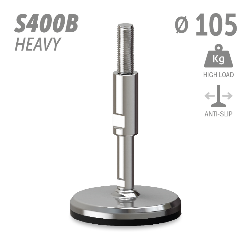 水平调整脚S400B加强型系列 防滑 高载荷 直径105