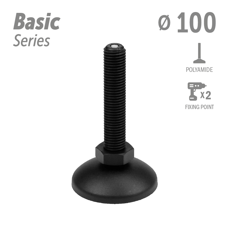 水平调整脚基础系列 聚酰胺 2固定孔 直径100