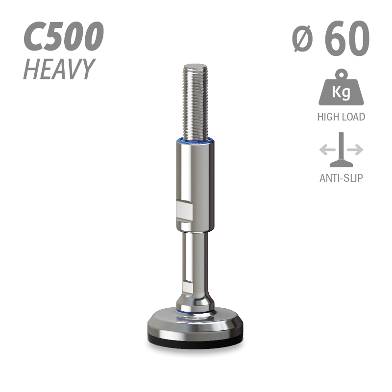 水平调整脚C500加强型系列 防滑 高载荷 直径60