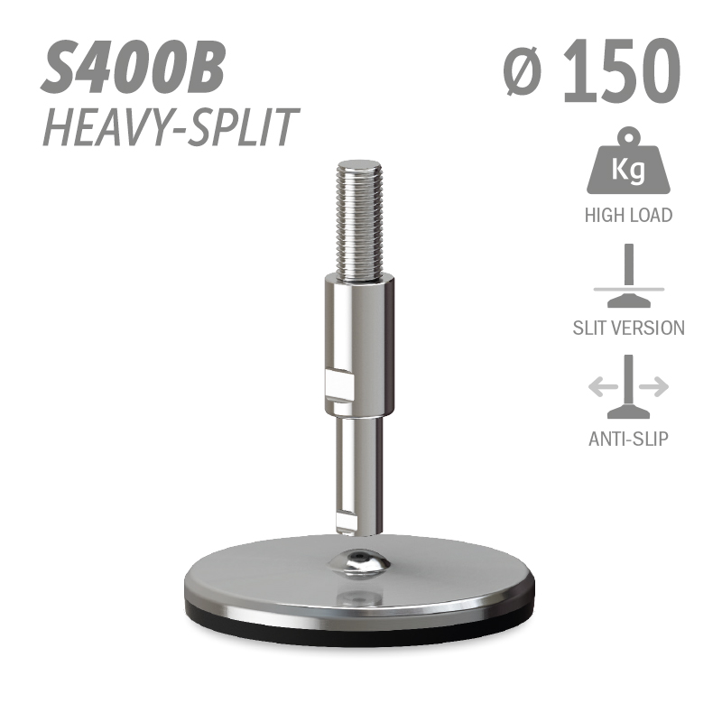 水平调整脚S400B加强型分体版本系列 防滑 高载荷 直径150