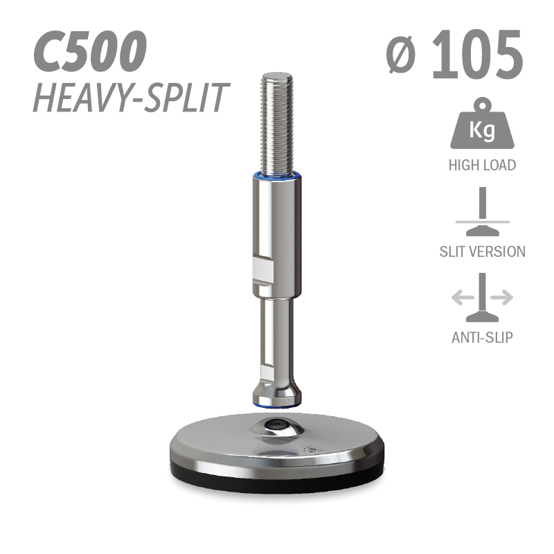 水平调整脚C500加强型分体式版本系列 防滑 高载荷 直径105